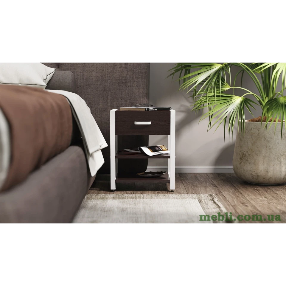 Тумба універсальна Ferrum-decor Вів'єн 1/2 50x41x40 білий ДСП Венге 16мм