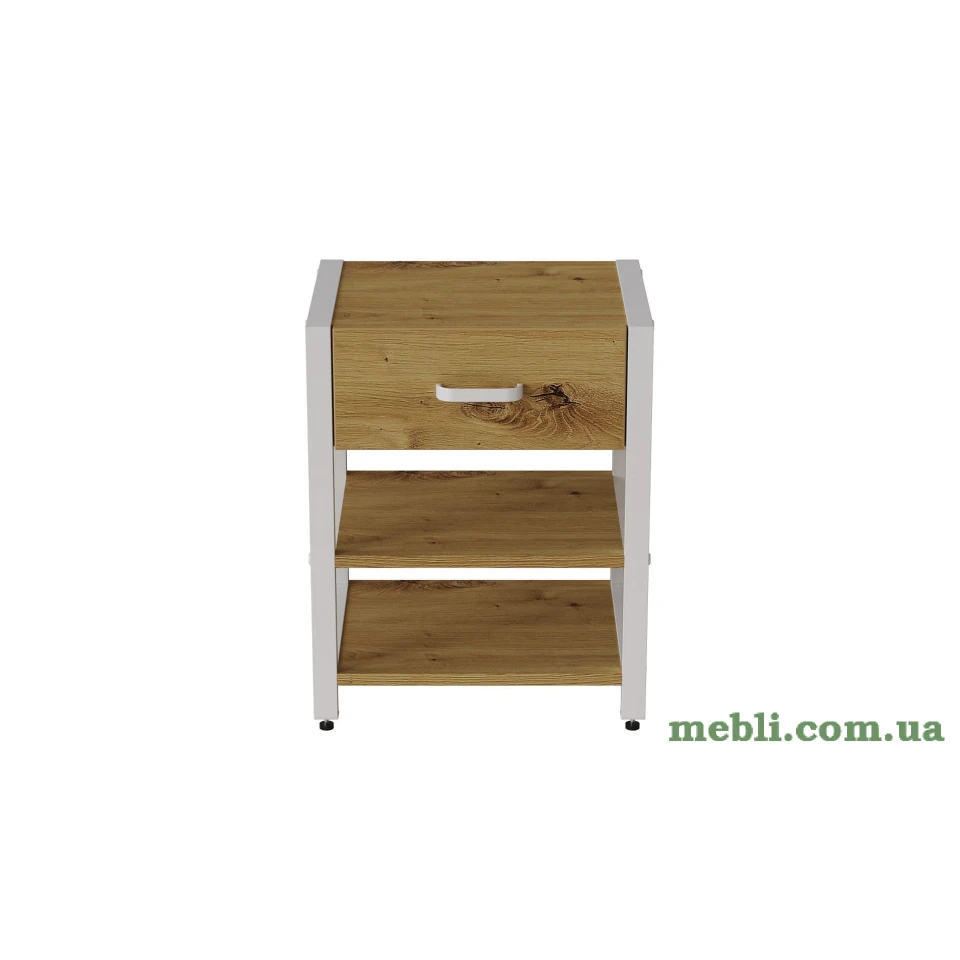 Тумба універсальна Ferrum-decor Вів'єн 1/2 50x41x40 білий ДСП Дуб Артизан 16мм