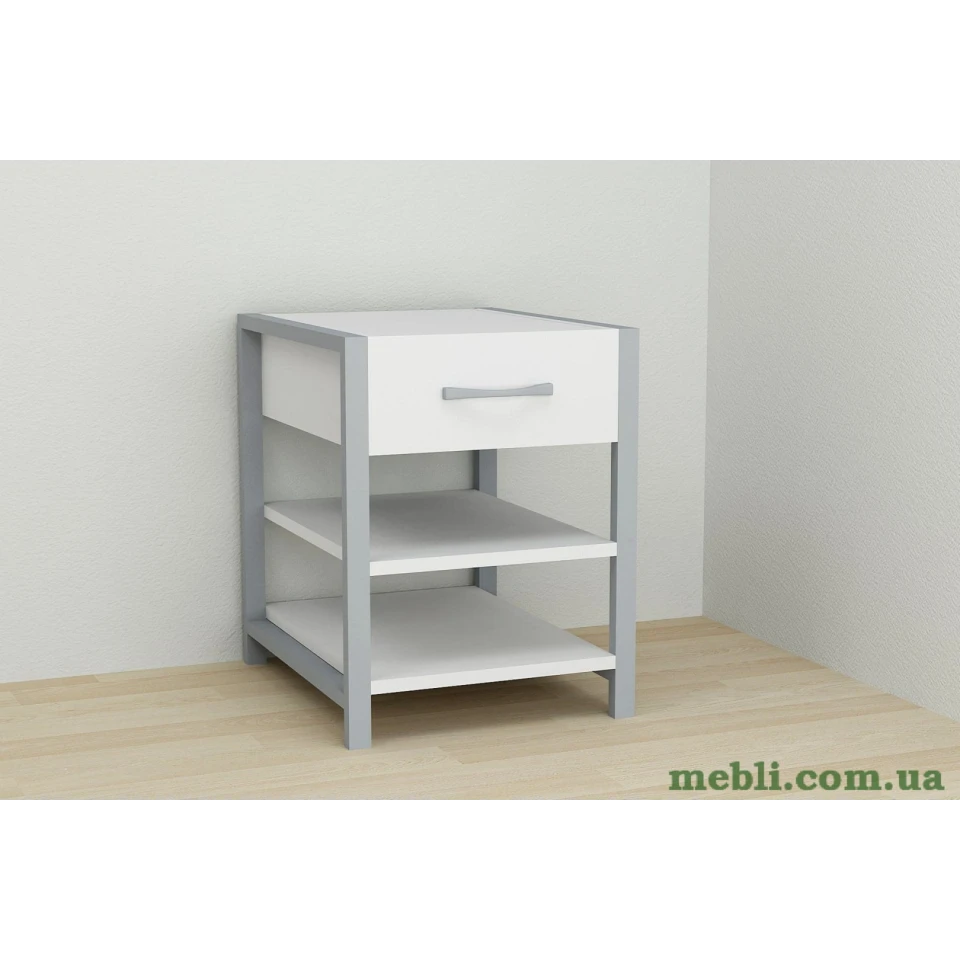 Тумба універсальна Ferrum-decor Вів'єн 1/2 50x41x40 сірий ДСП Білий 16мм