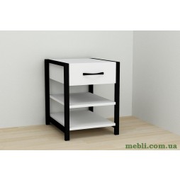 Тумба універсальна Ferrum-decor Вів'єн 1/2 50x41x40 чорний ДСП Білий 16мм