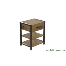 Тумба універсальна Ferrum-decor Вів'єн 1/2 50x41x40 чорний ДСП Дуб Артизан 16мм