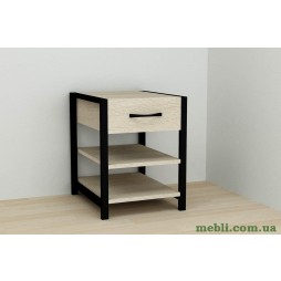 Тумба універсальна Ferrum-decor Вів'єн 1/2 50x41x40 чорний ДСП Дуб Сонома 16мм