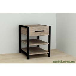 Тумба універсальна Ferrum-decor Вів'єн 1/2 50x41x40 чорний ДСП Дуб Сонома Трюфель 16мм