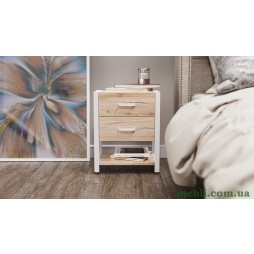 Тумба універсальна Ferrum-decor Вів'єн 2/1 50x41x40 білий ДСП Дуб Артизан 16мм