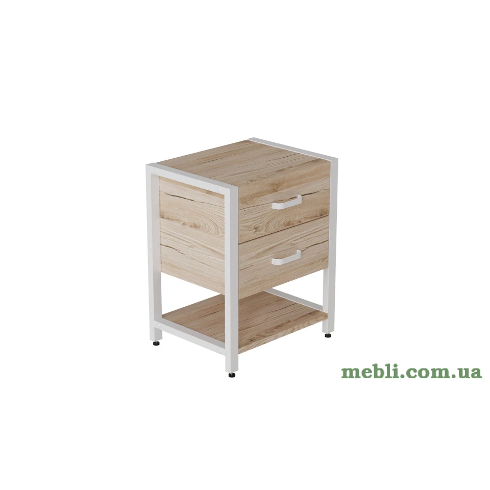 Тумба універсальна Ferrum-decor Вів'єн 2/1 50x41x40 білий ДСП Дуб Артизан 16мм