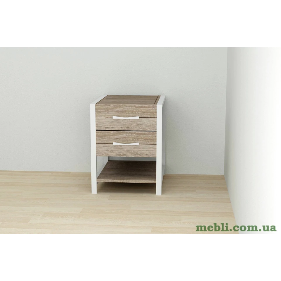 Тумба універсальна Ferrum-decor Вів'єн 2/1 50x41x40 білий ДСП Дуб Сонома Трюфель 16мм