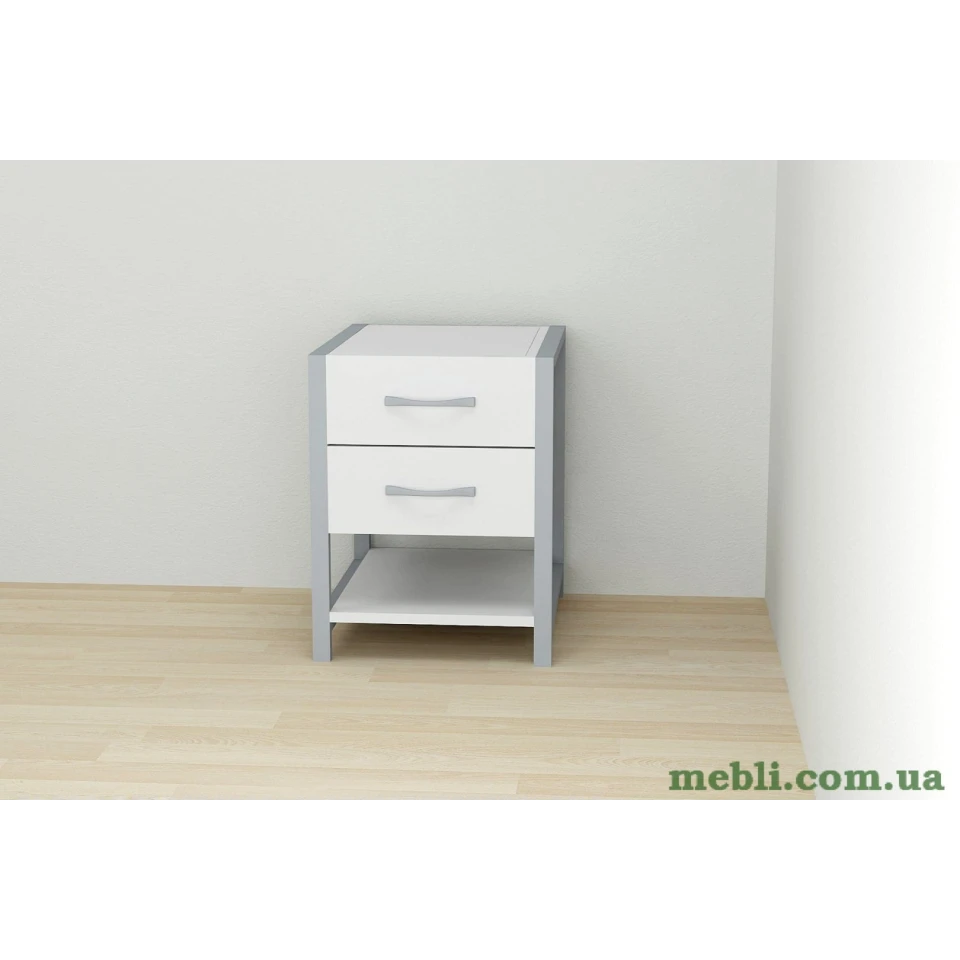 Тумба універсальна Ferrum-decor Вів'єн 2/1 50x41x40 сірий ДСП Білий 16мм