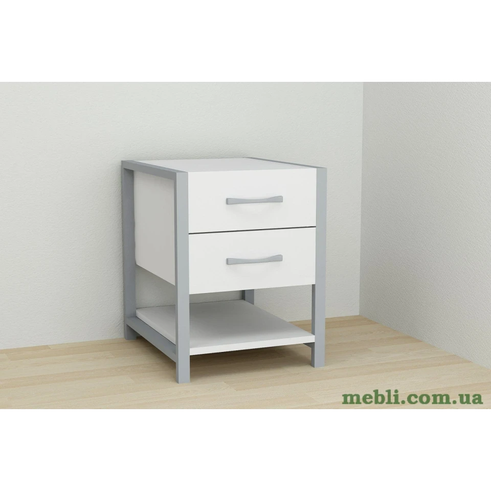 Тумба універсальна Ferrum-decor Вів'єн 2/1 50x41x40 сірий ДСП Білий 16мм