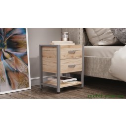 Тумба універсальна Ferrum-decor Вів'єн 2/1 50x41x40 сірий ДСП Дуб Артизан 16мм