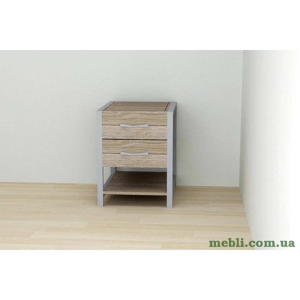 Тумба універсальна Ferrum-decor Вів'єн 2/1 50x41x40 сірий ДСП Дуб Сонома Трюфель 16мм