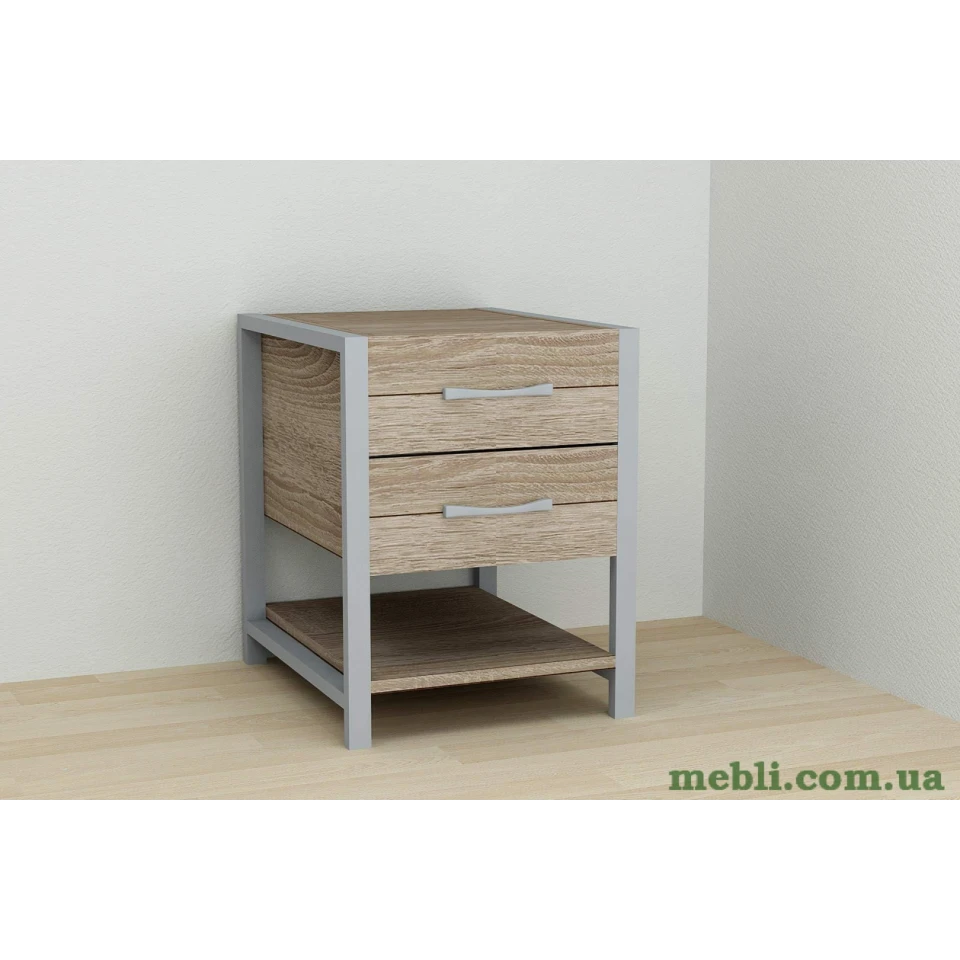 Тумба універсальна Ferrum-decor Вів'єн 2/1 50x41x40 сірий ДСП Дуб Сонома Трюфель 16мм
