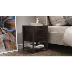 Тумба універсальна Ferrum-decor Вів'єн 2/1 50x41x40 чорний ДСП Венге 16мм