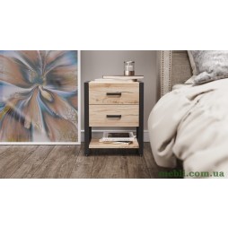 Тумба універсальна Ferrum-decor Вів'єн 2/1 50x41x40 чорний ДСП Дуб Артизан 16мм