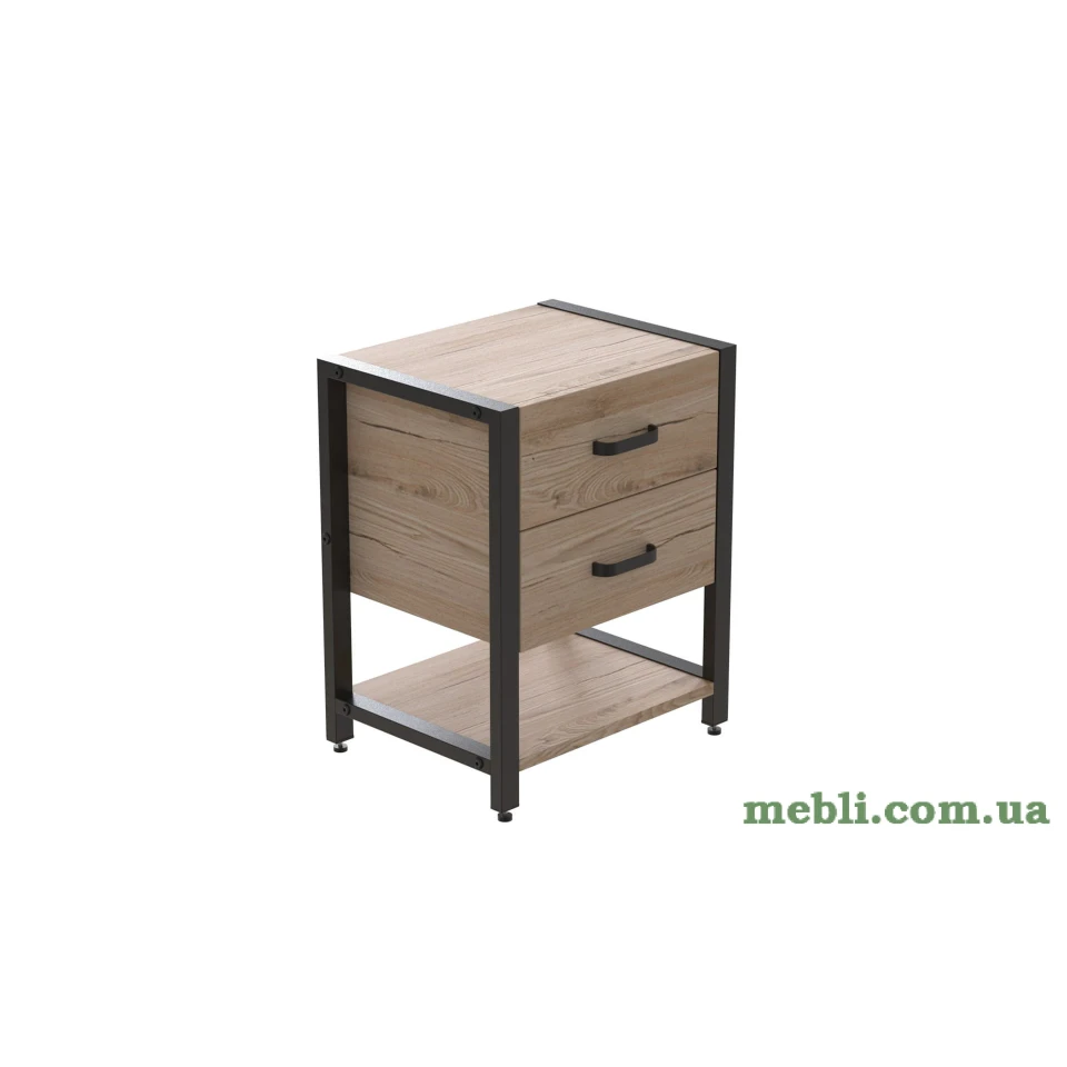 Тумба універсальна Ferrum-decor Вів'єн 2/1 50x41x40 чорний ДСП Дуб Артизан 16мм