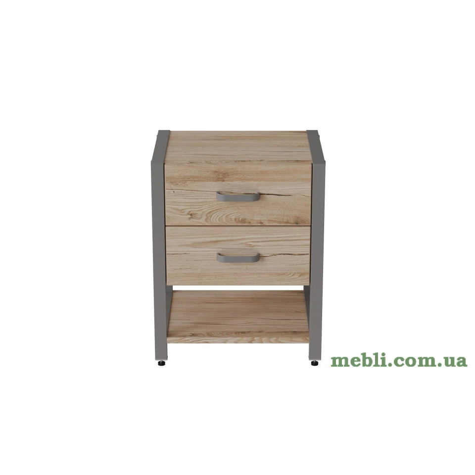 Тумба універсальна Ferrum-decor Вів'єн 2/1 50x41x40 чорний ДСП Дуб Артизан 16мм