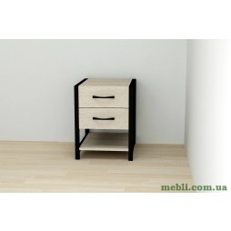 Тумба універсальна Ferrum-decor Вів'єн 2/1 50x41x40 чорний ДСП Дуб Сонома 16мм