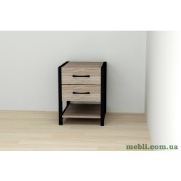 Тумба універсальна Ferrum-decor Вів'єн 2/1 50x41x40 чорний ДСП Дуб Сонома Трюфель 16мм