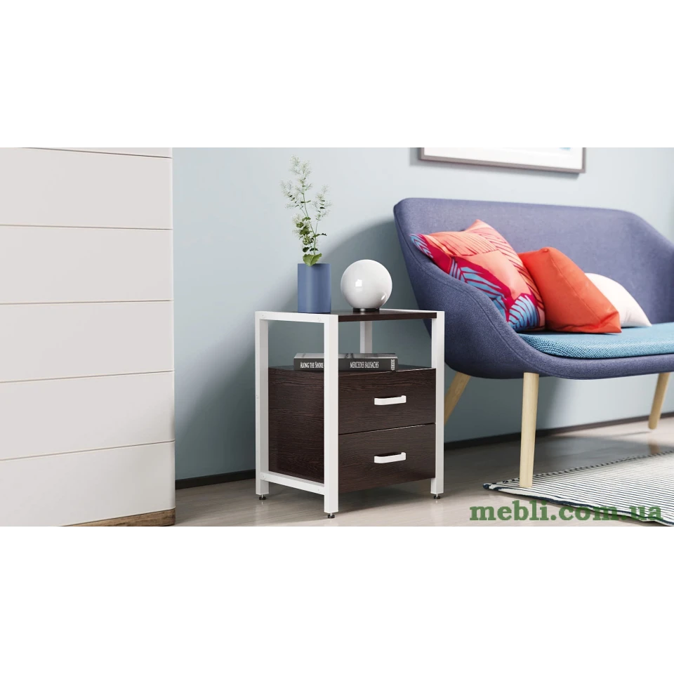 Тумба універсальна Ferrum-decor Вів'єн 2/2 50x41x40 білий ДСП Венге 16мм
