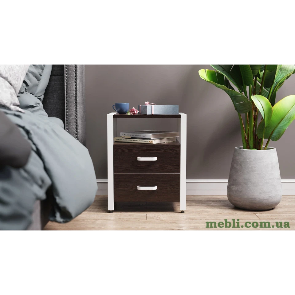 Тумба універсальна Ferrum-decor Вів'єн 2/2 50x41x40 білий ДСП Венге 16мм