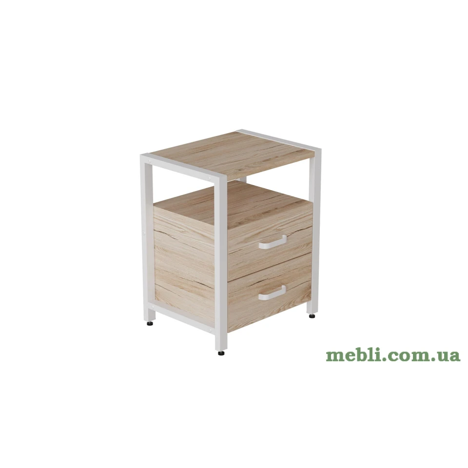 Тумба універсальна Ferrum-decor Вів'єн 2/2 50x41x40 білий ДСП Дуб Артизан 16мм
