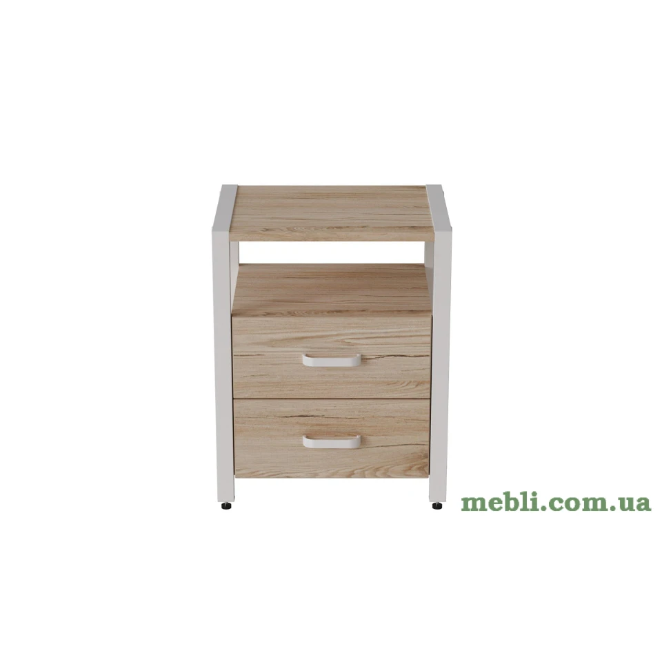 Тумба універсальна Ferrum-decor Вів'єн 2/2 50x41x40 білий ДСП Дуб Артизан 16мм