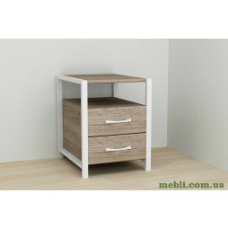 Тумба універсальна Ferrum-decor Вів'єн 2/2 50x41x40 білий ДСП Дуб Сонома Трюфель 16мм