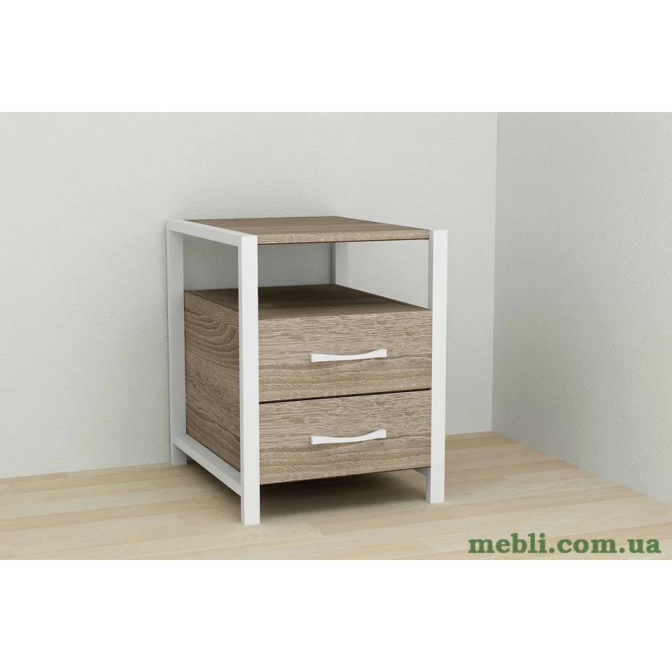 Тумба універсальна Ferrum-decor Вів'єн 2/2 50x41x40 білий ДСП Дуб Сонома Трюфель 16мм