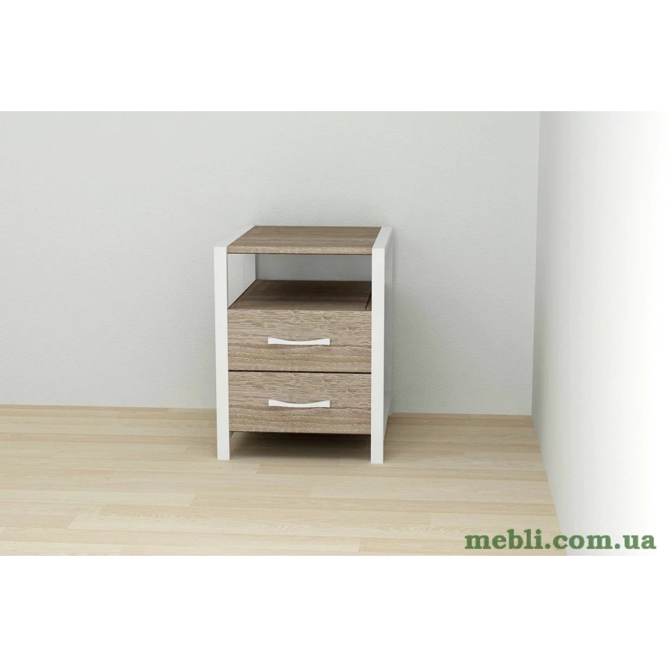 Тумба універсальна Ferrum-decor Вів'єн 2/2 50x41x40 білий ДСП Дуб Сонома Трюфель 16мм