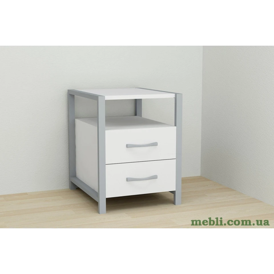 Тумба універсальна Ferrum-decor Вів'єн 2/2 50x41x40 сірий ДСП Білий 16мм
