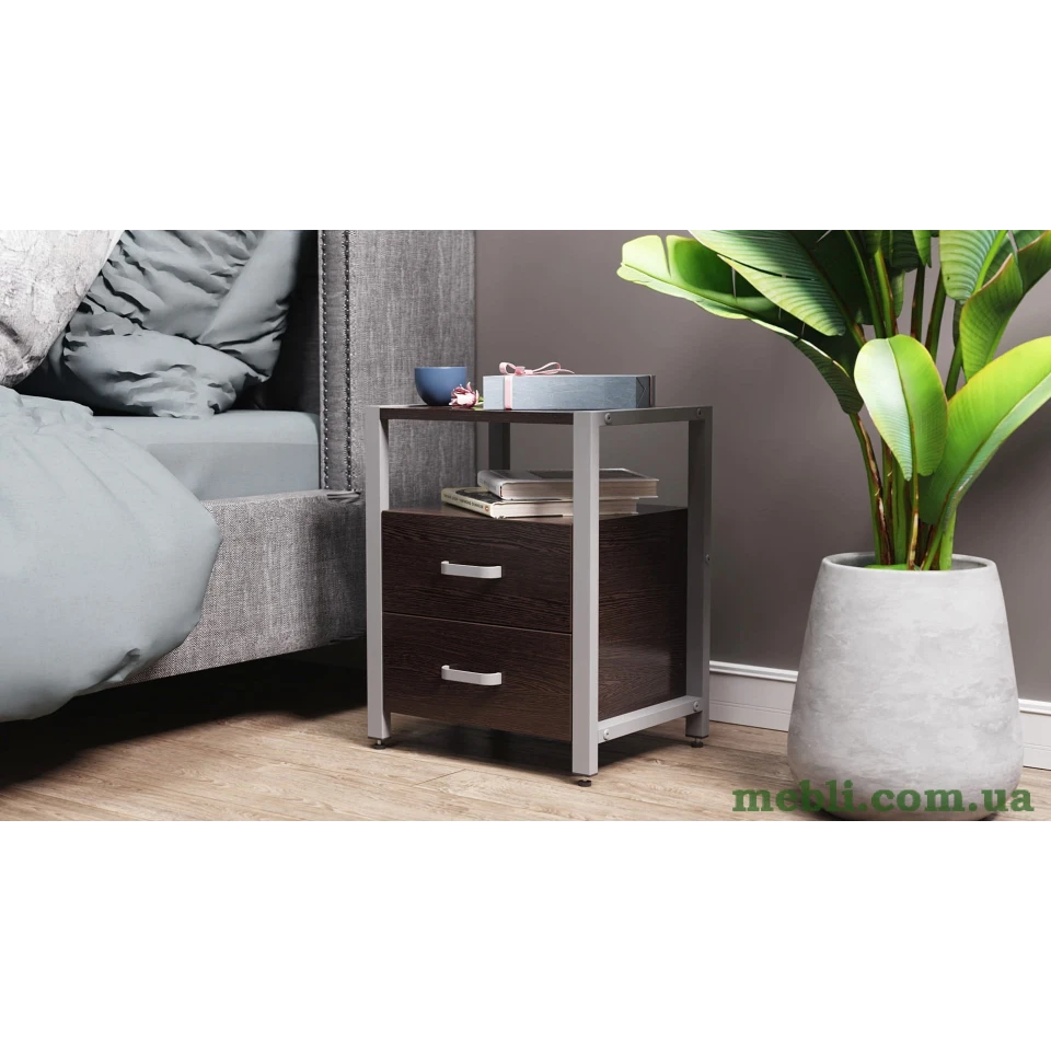Тумба універсальна Ferrum-decor Вів'єн 2/2 50x41x40 сірий ДСП Венге 16мм