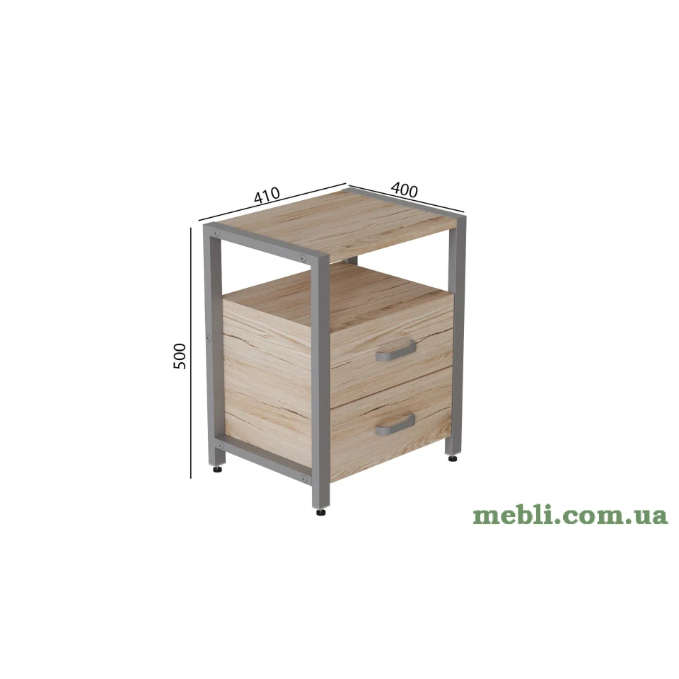 Тумба універсальна Ferrum-decor Вів'єн 2/2 50x41x40 сірий ДСП Дуб Артизан 16мм