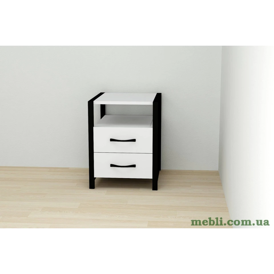 Тумба універсальна Ferrum-decor Вів'єн 2/2 50x41x40 чорний ДСП Білий 16мм