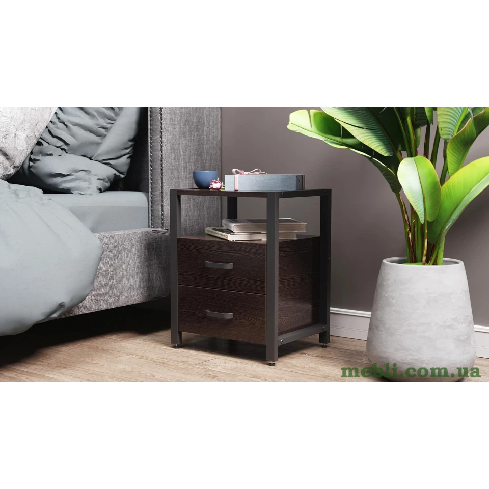 Тумба універсальна Ferrum-decor Вів'єн 2/2 50x41x40 чорний ДСП Венге 16мм