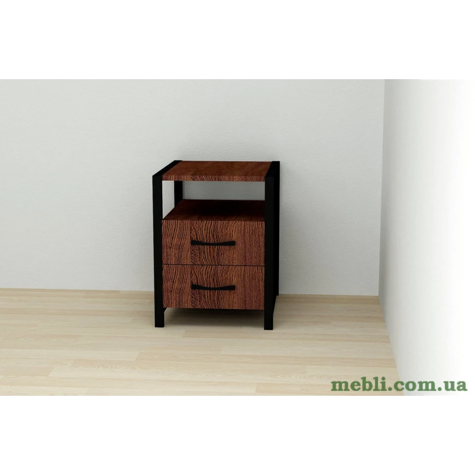 Тумба універсальна Ferrum-decor Вів'єн 2/2 50x41x40 чорний ДСП Венге 16мм
