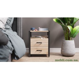 Тумба універсальна Ferrum-decor Вів'єн 2/2 50x41x40 чорний ДСП Дуб Артизан 16мм