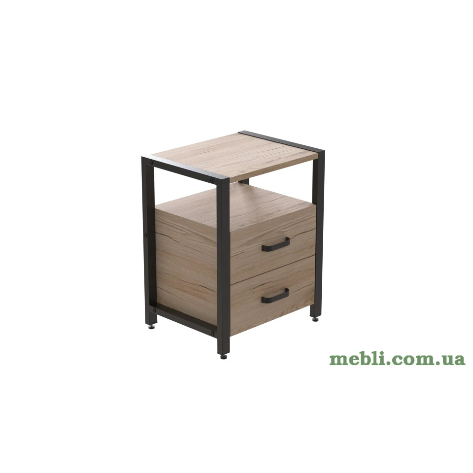 Тумба універсальна Ferrum-decor Вів'єн 2/2 50x41x40 чорний ДСП Дуб Артизан 16мм