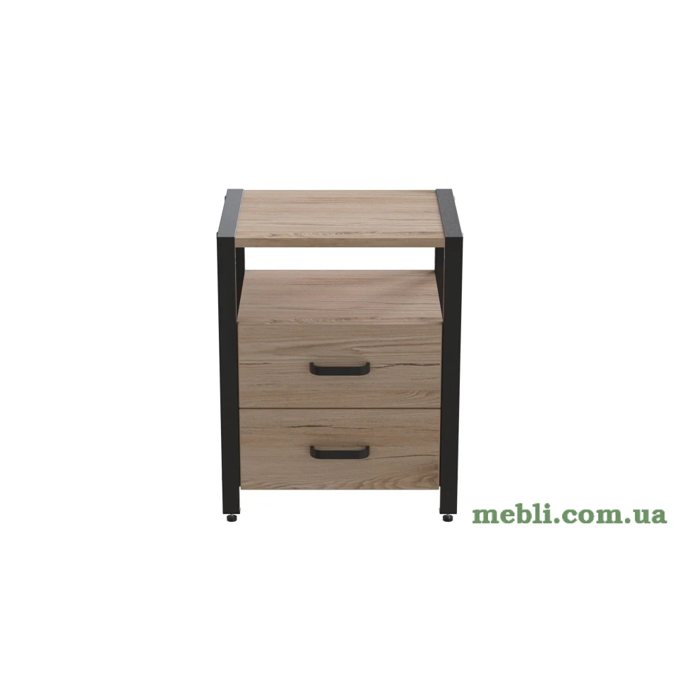 Тумба універсальна Ferrum-decor Вів'єн 2/2 50x41x40 чорний ДСП Дуб Артизан 16мм