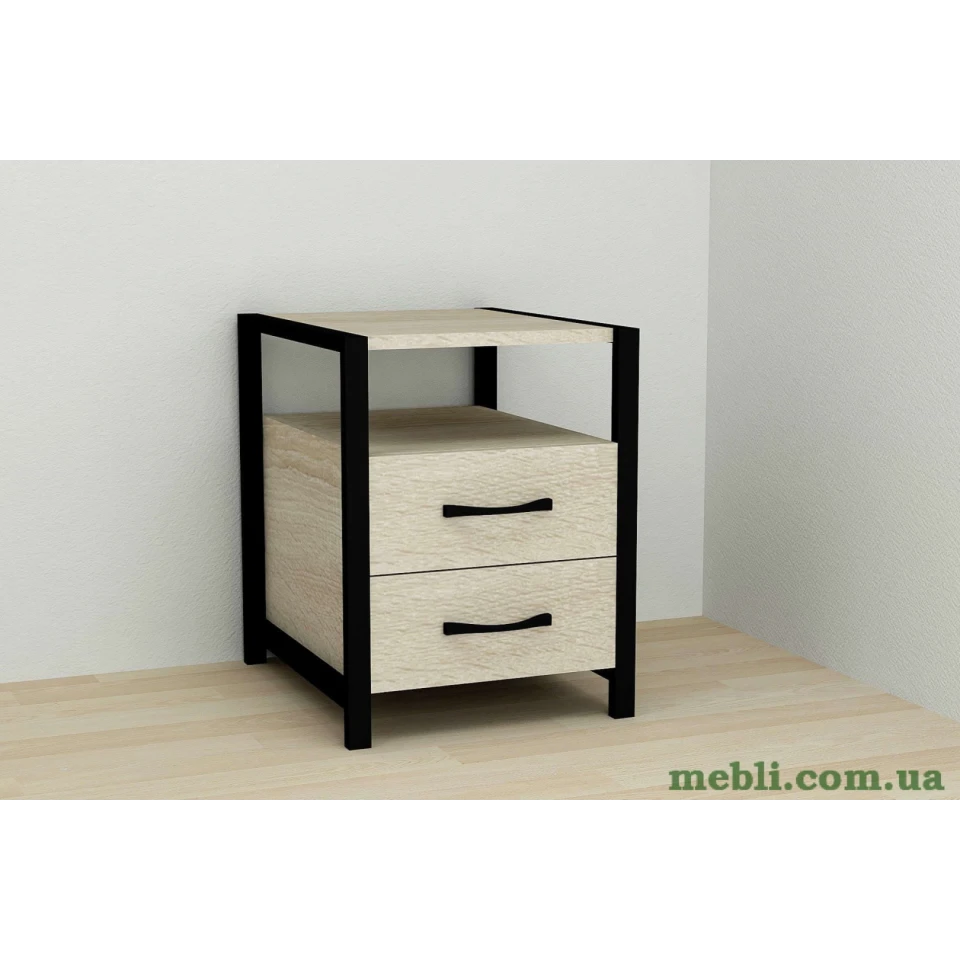 Тумба універсальна Ferrum-decor Вів'єн 2/2 50x41x40 чорний ДСП Дуб Сонома 16мм