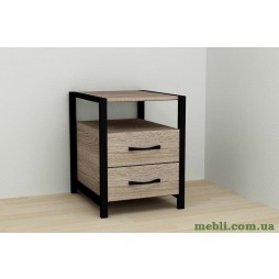 Тумба універсальна Ferrum-decor Вів'єн 2/2 50x41x40 чорний ДСП Дуб Сонома Трюфель 16мм