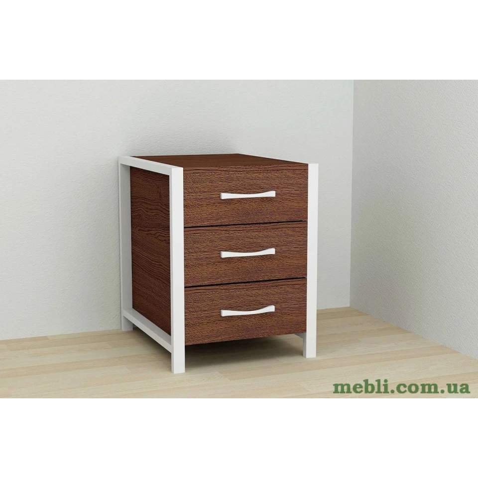 Тумба універсальна Ferrum-decor Вів'єн 3 50x41x40 білий ДСП Венге 16мм