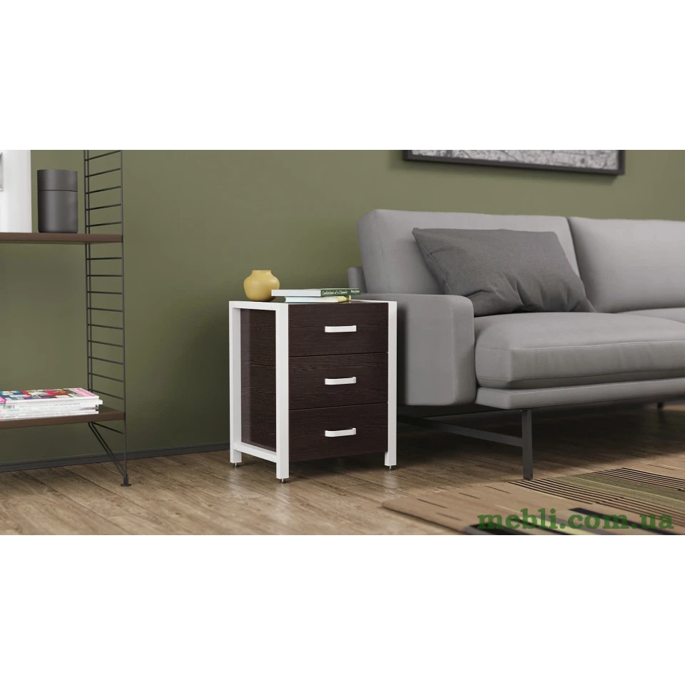 Тумба універсальна Ferrum-decor Вів'єн 3 50x41x40 білий ДСП Венге 16мм