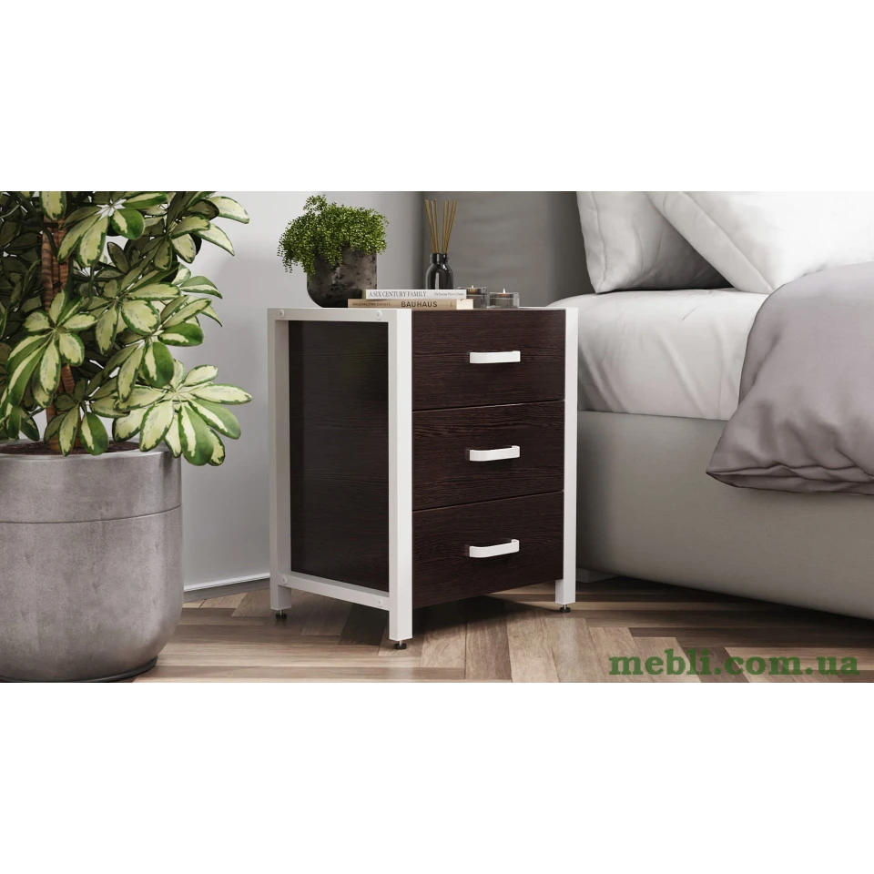 Тумба універсальна Ferrum-decor Вів'єн 3 50x41x40 білий ДСП Венге 16мм