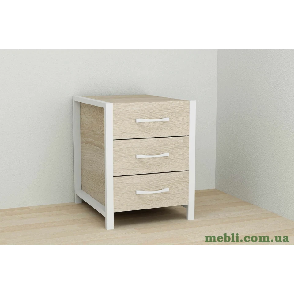Тумба універсальна Ferrum-decor Вів'єн 3 50x41x40 білий ДСП Дуб Сонома 16мм