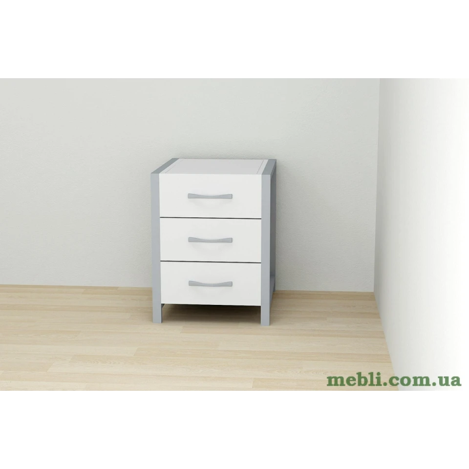 Тумба універсальна Ferrum-decor Вів'єн 3 50x41x40 сірий ДСП Білий 16мм