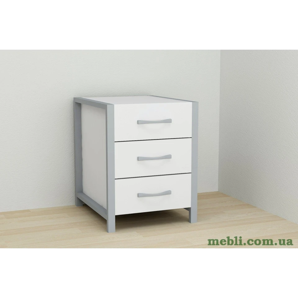 Тумба універсальна Ferrum-decor Вів'єн 3 50x41x40 сірий ДСП Білий 16мм