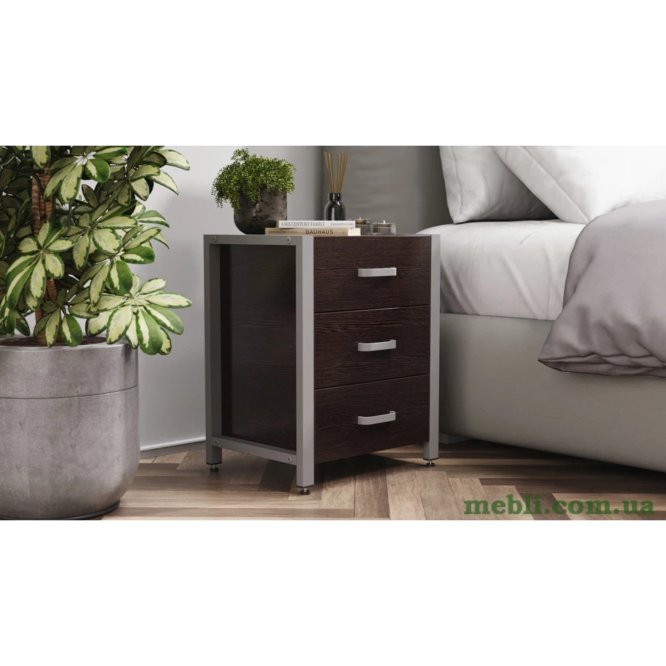Тумба універсальна Ferrum-decor Вів'єн 3 50x41x40 сірий ДСП Венге 16мм