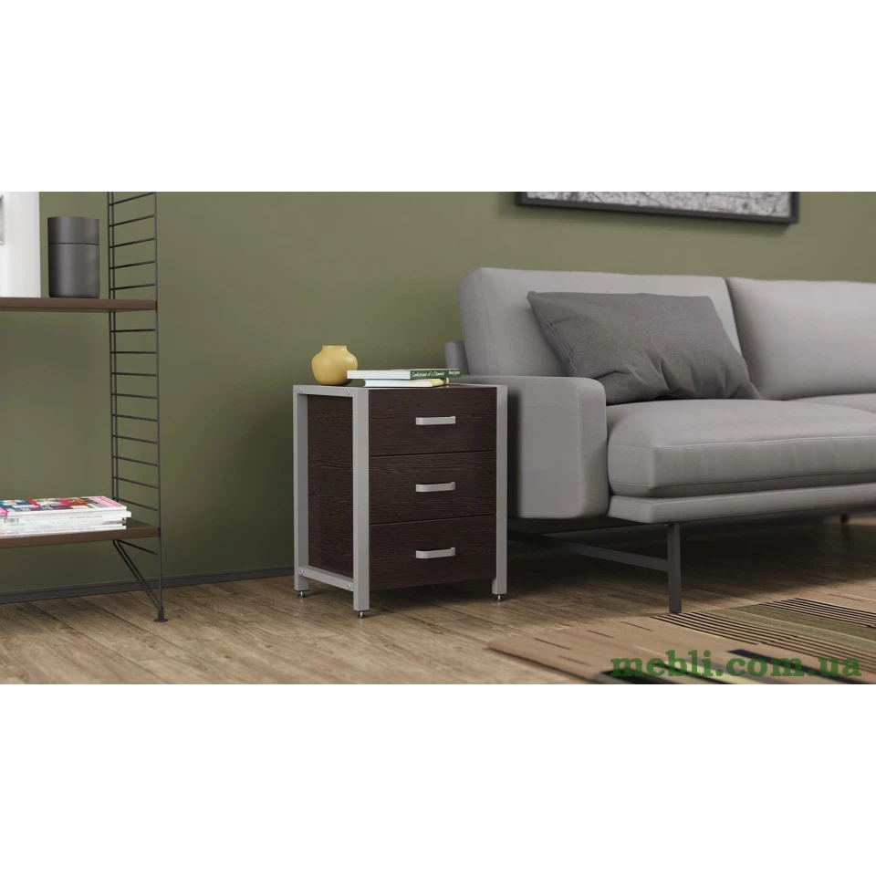 Тумба універсальна Ferrum-decor Вів'єн 3 50x41x40 сірий ДСП Венге 16мм