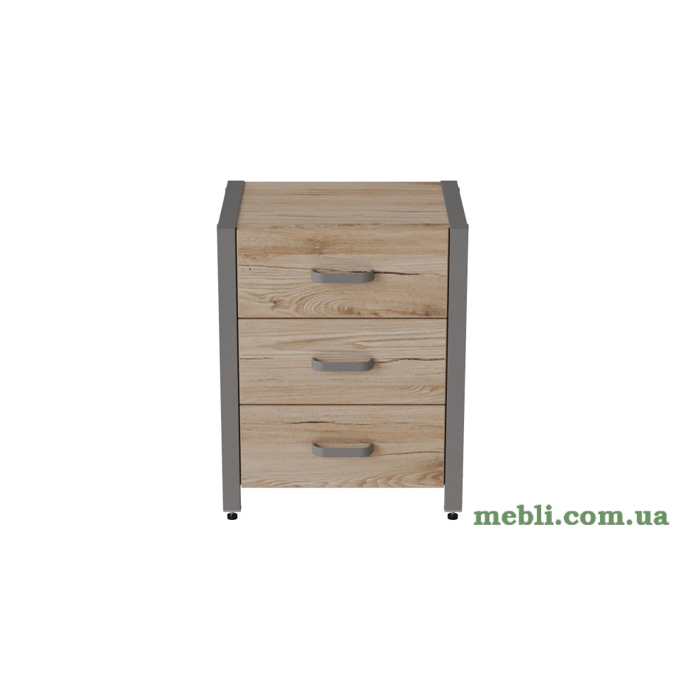 Тумба універсальна Ferrum-decor Вів'єн 3 50x41x40 сірий ДСП Дуб Артизан 16мм
