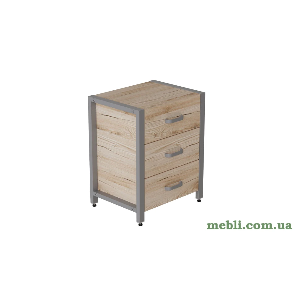 Тумба універсальна Ferrum-decor Вів'єн 3 50x41x40 сірий ДСП Дуб Артизан 16мм