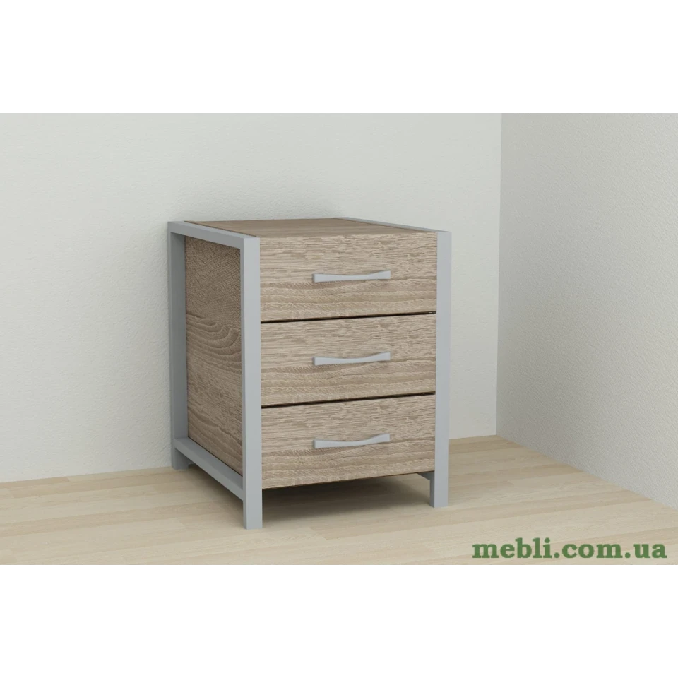 Тумба універсальна Ferrum-decor Вів'єн 3 50x41x40 сірий ДСП Дуб Сонома Трюфель 16мм